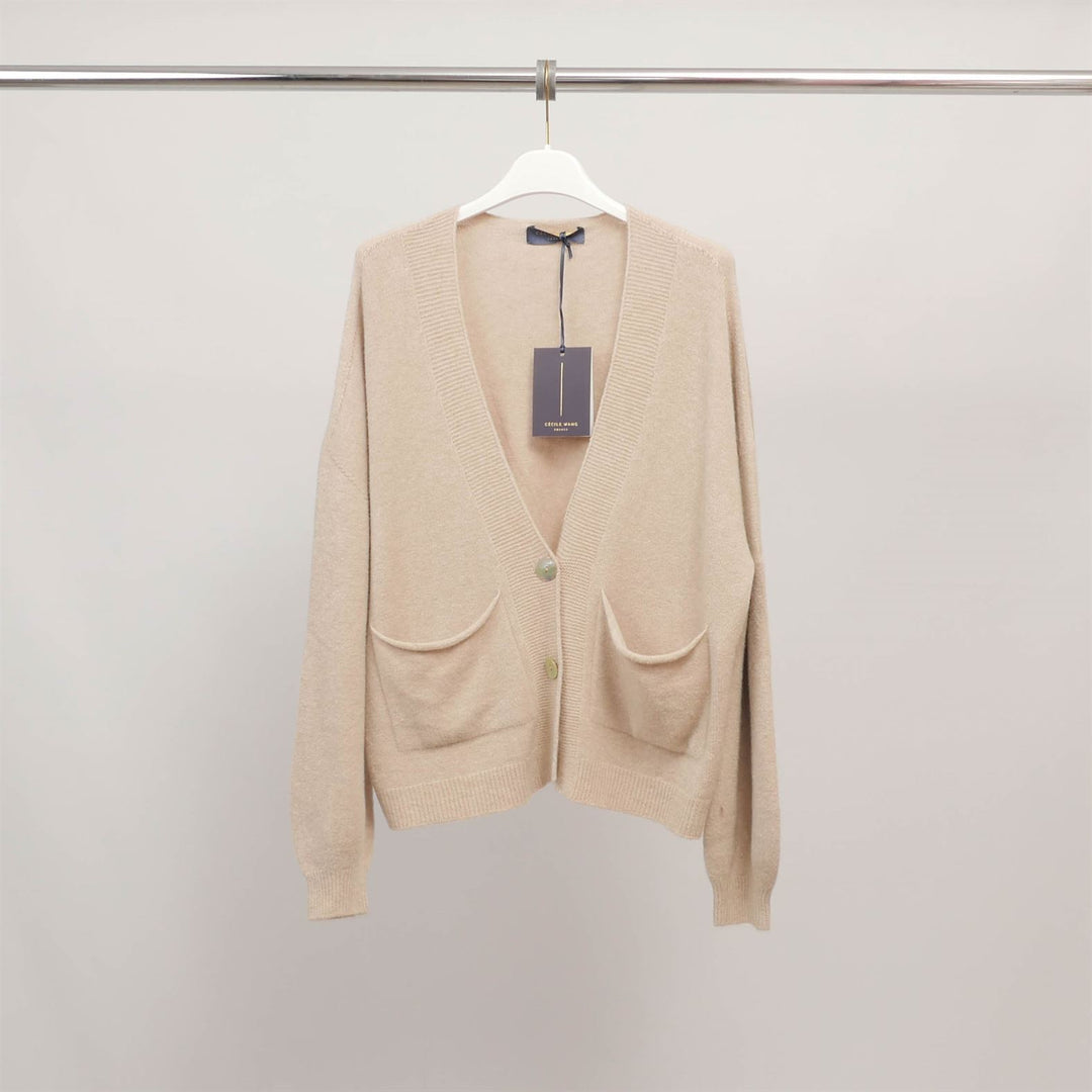 Gilet doux en maille à poches plaquées YF57058