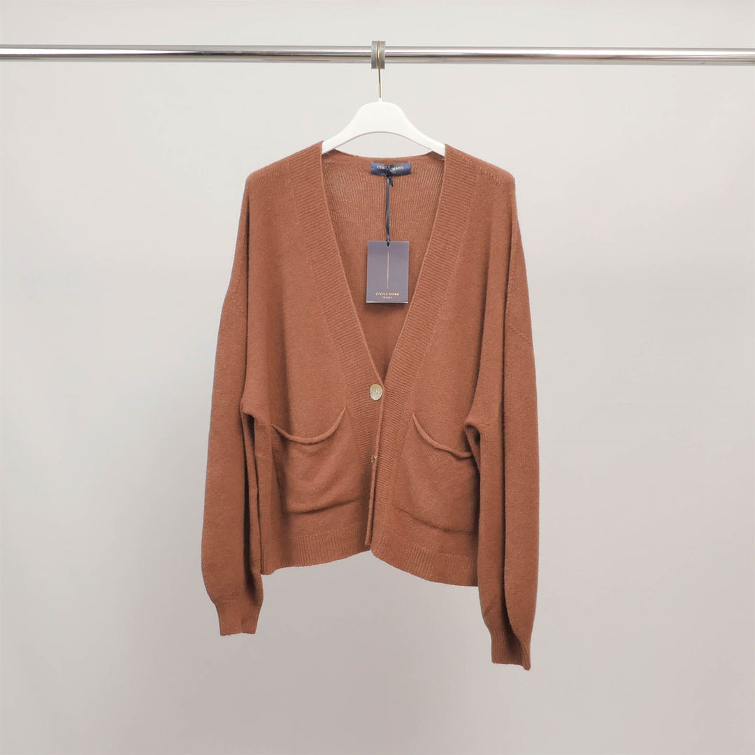 Gilet doux en maille à poches plaquées YF57058