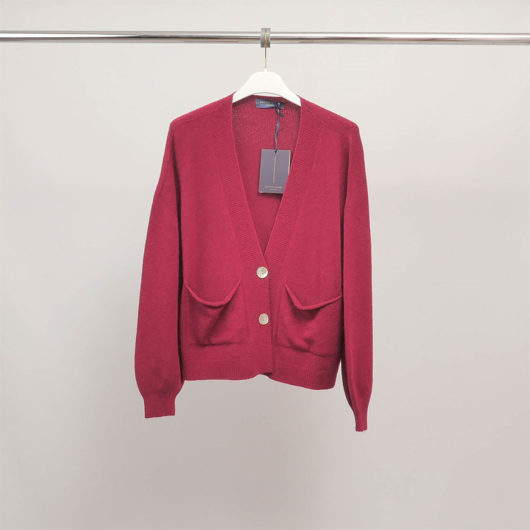 Gilet doux en maille à poches plaquées YF57058