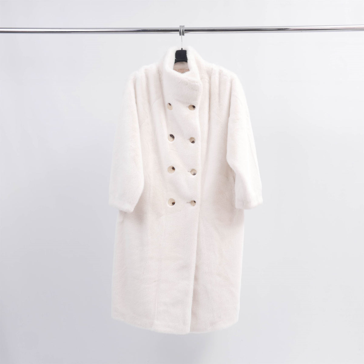 Long double breasted faux fur coat dsy2174