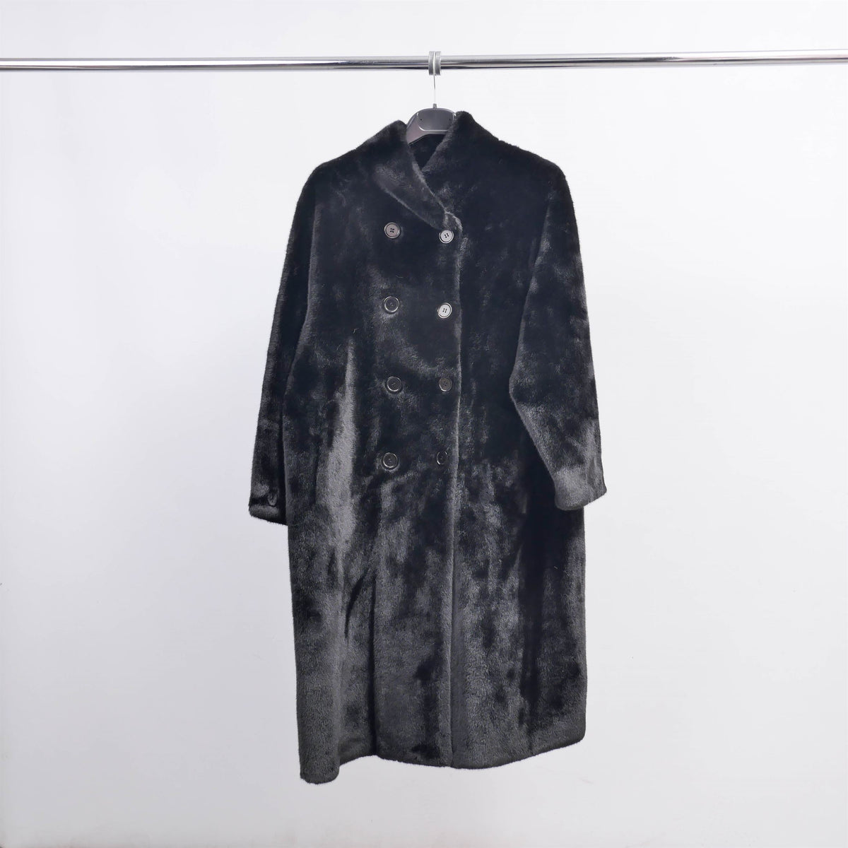 Long double breasted faux fur coat dsy2174