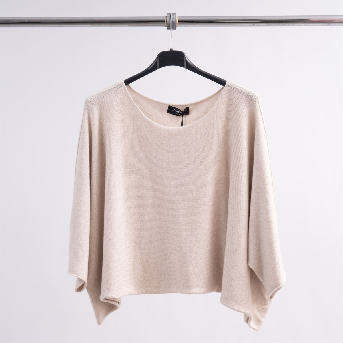 Loose fitting boat neck batwing sleeve sweater dsy0203