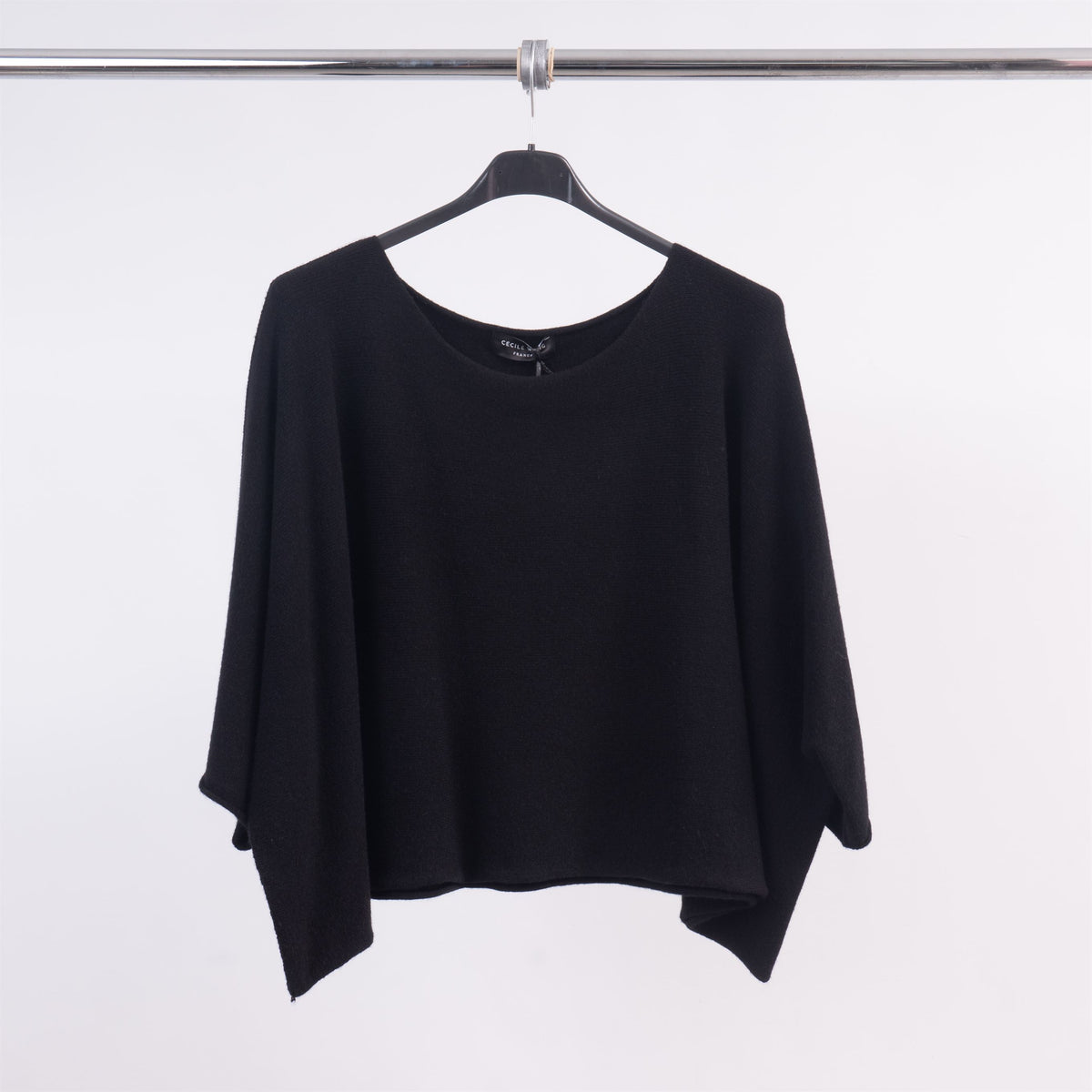 Loose fitting boat neck batwing sleeve sweater dsy0203