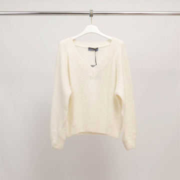 Pull col V en alpaga doux PJ8348A