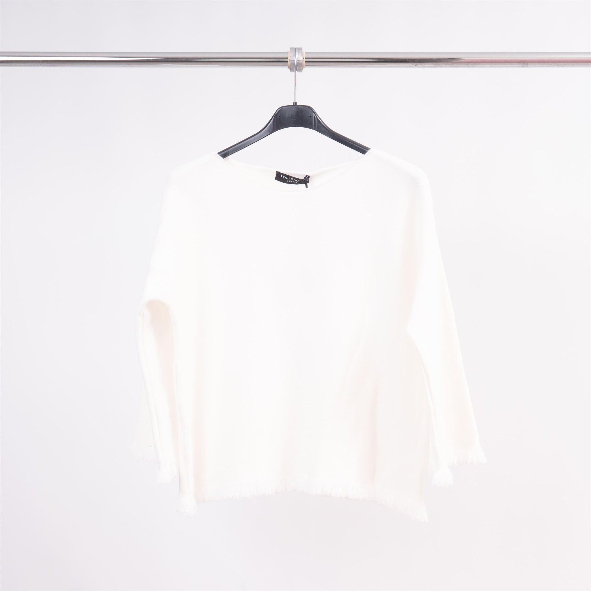 Pull à franges col bateau manches 3/4 DSY0065