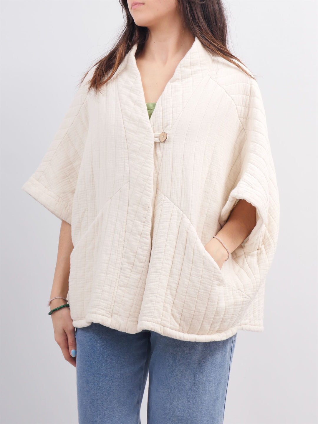 Veste courte matelassée manches courtes KD8018-2