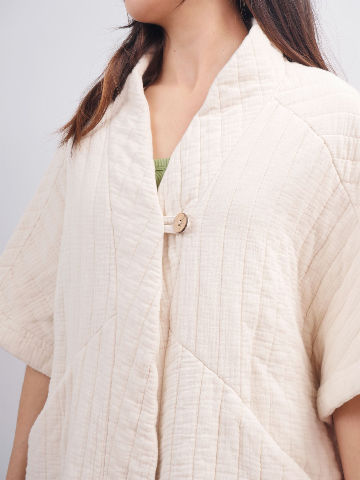 Short quilted jacket with short sleeves kd8018 2