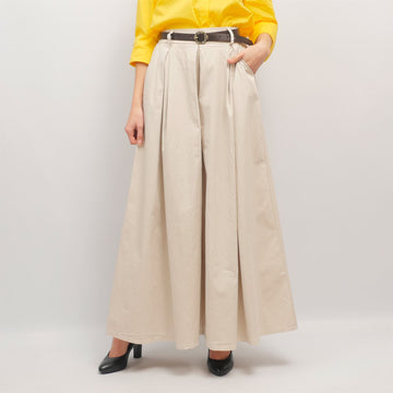 Pantalon large ceinturé en coton CVA824687