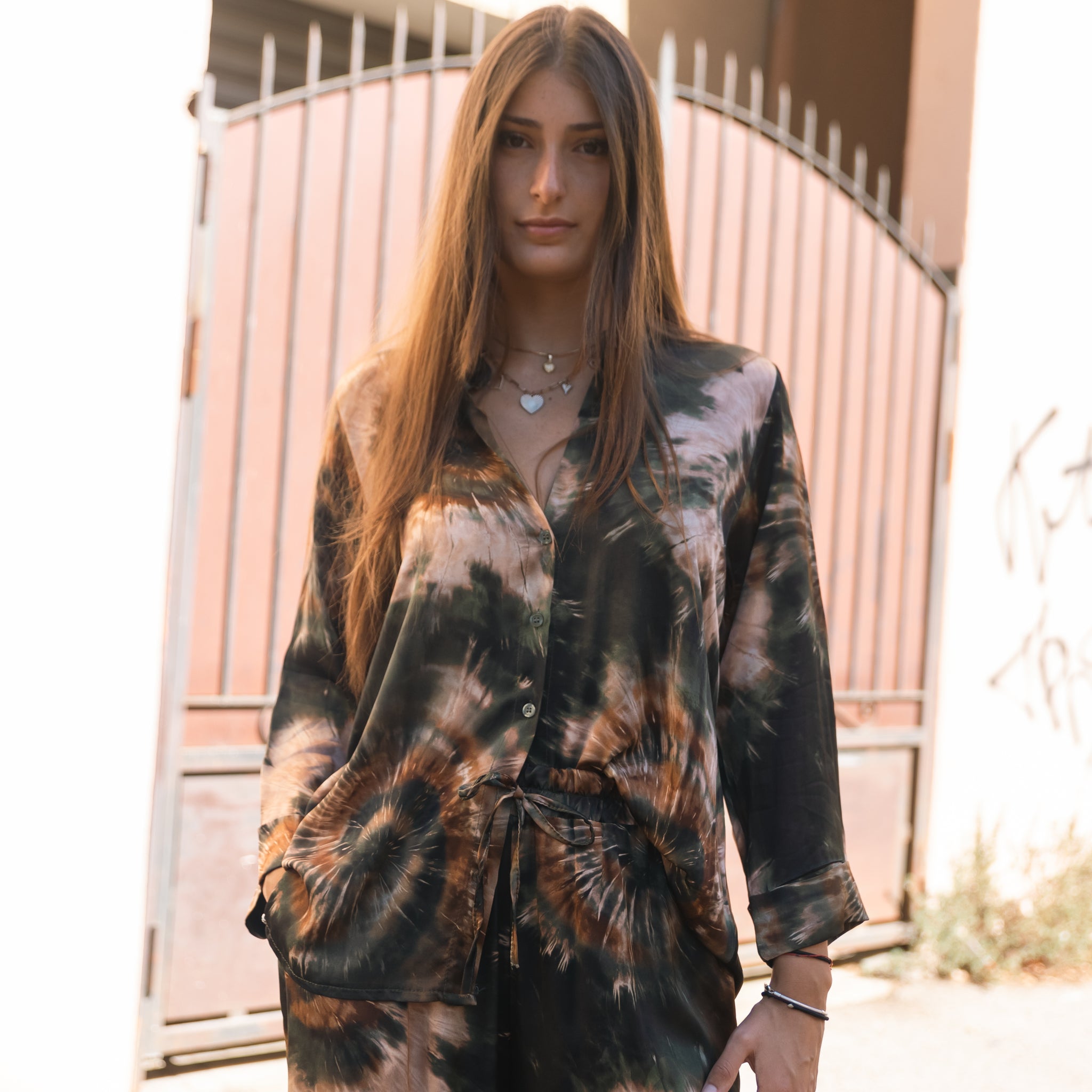 Chemise fluide tie & dye en viscose et soie – KD9260VS-14