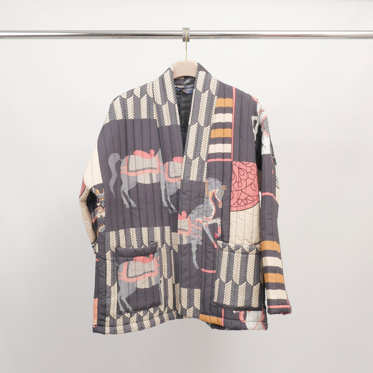 Horse print quilted kimono jacket kd7280 15