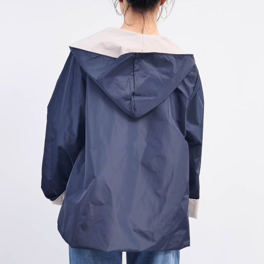 Veste imperméable bicolore à capuche – HM7630