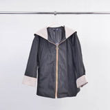 Veste imperméable bicolore à capuche – HM7630