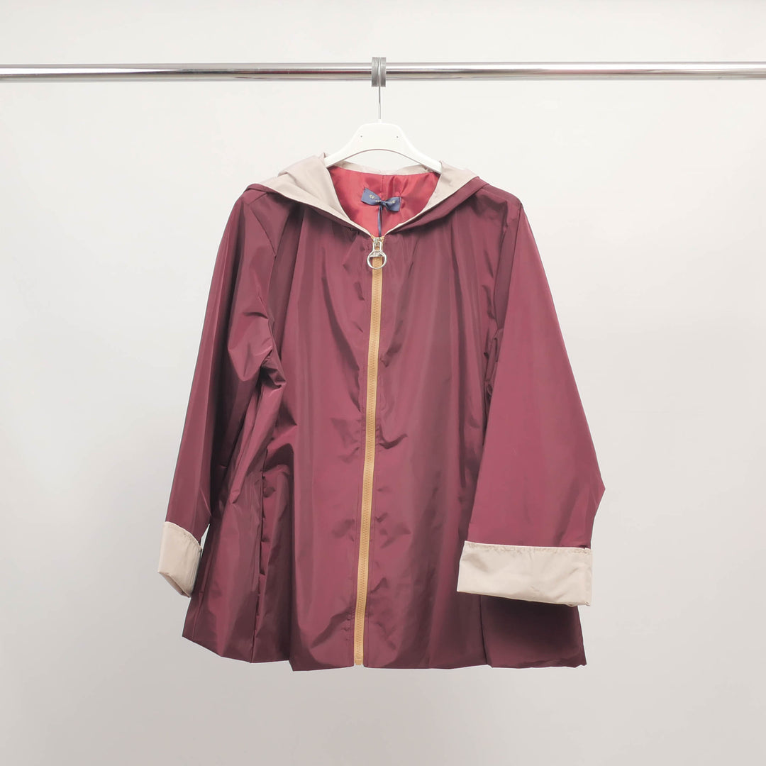 Veste imperméable bicolore à capuche – HM7630