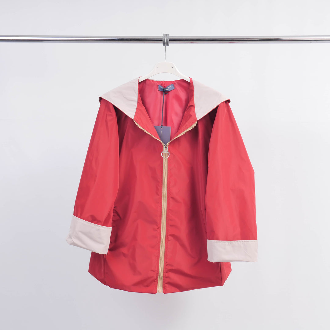 Veste imperméable bicolore à capuche – HM7630
