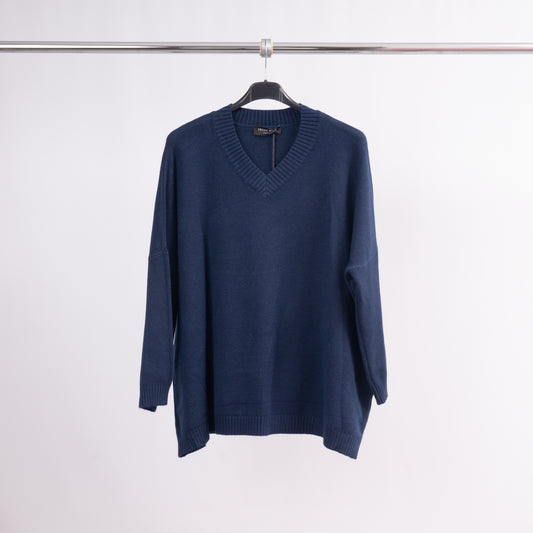 Pull col V ample en maille douce – DSY9073