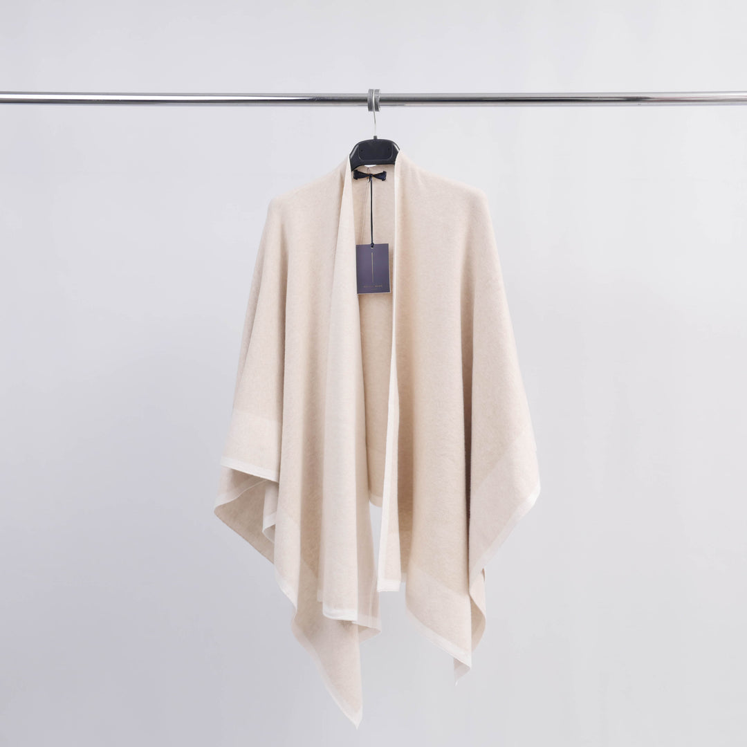 Cape en maille bicolore à bords contrastés – SVD6187