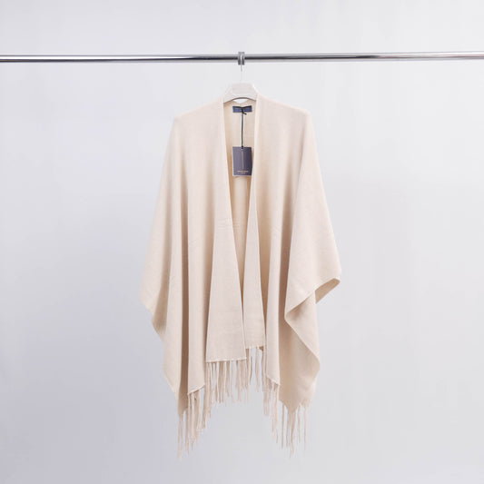 Poncho à franges ample en maille douce – SVD2006