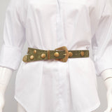 Studded suede leather belt, 2.8 cm – BK0133