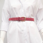 Charger l'image dans la galerie, Ceinture en cuir daim boucle arrondie 2,8 cm – BK0018-2
