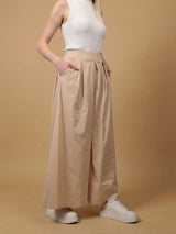 Pantalon large plissé taille haute structuré TDM17526