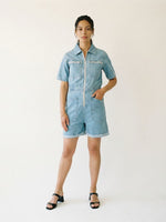 Charger l'image dans la galerie, Combishort en coton denim 1981242

