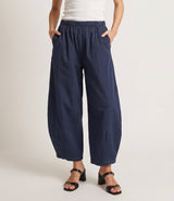 PANTALON LARGE  TAILLE ÉLASTIQUE FABRIQUÉ EN ITALIE T 76CM, H 90CM                 Pantalon large en coton – THS67625GA