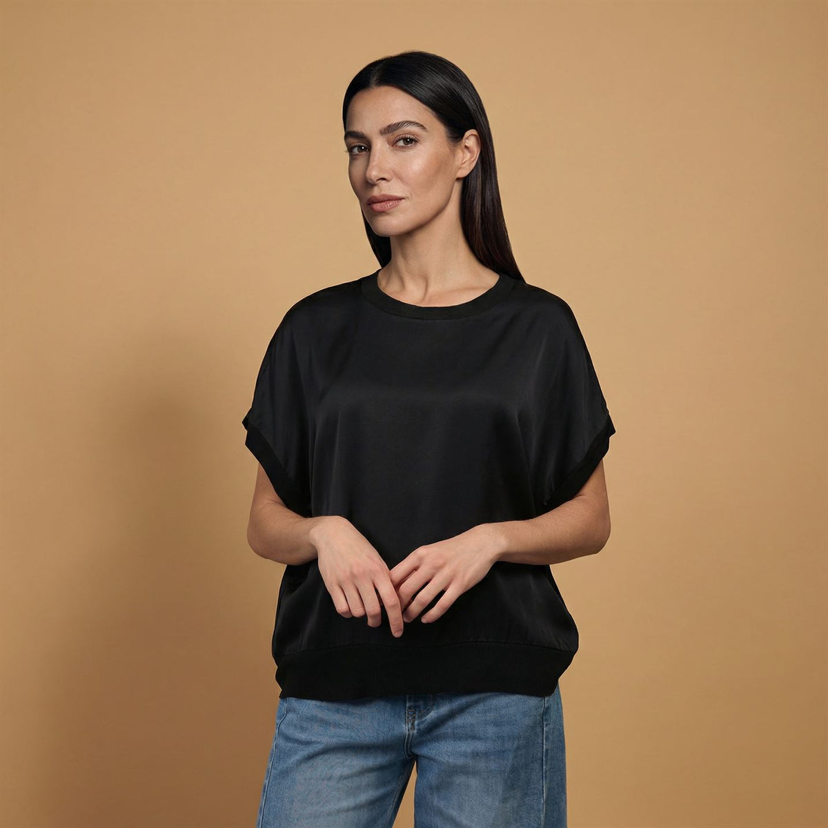 Top ample manches courtes en viscose  db80611vs