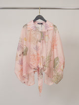 Blouse fluide imprimée fonds marins KD8971-6