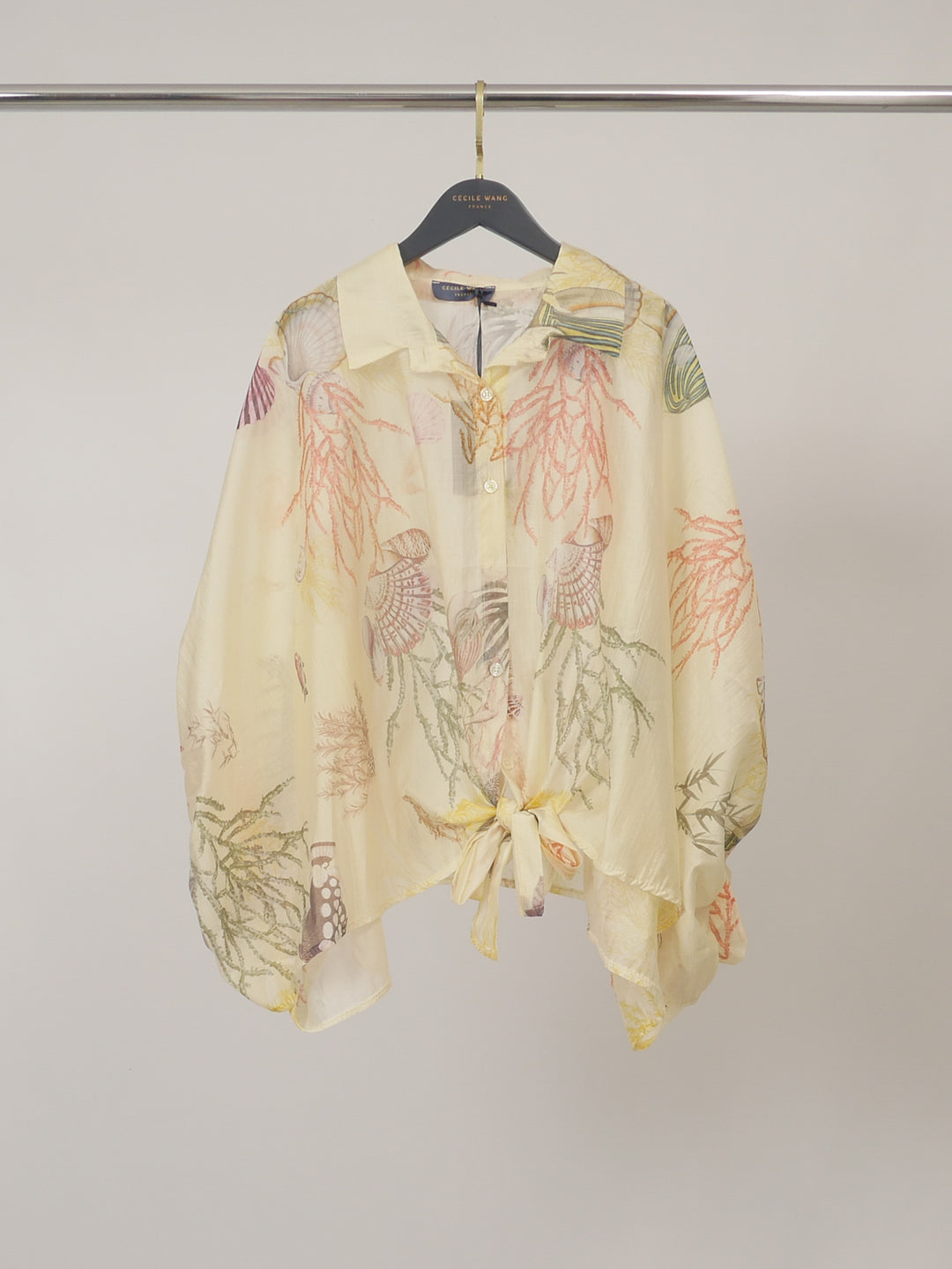 Blouse fluide imprimée fonds marins KD8971-6