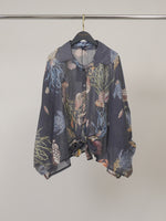 Charger l'image dans la galerie, Blouse fluide imprimée fonds marins KD8971-6
