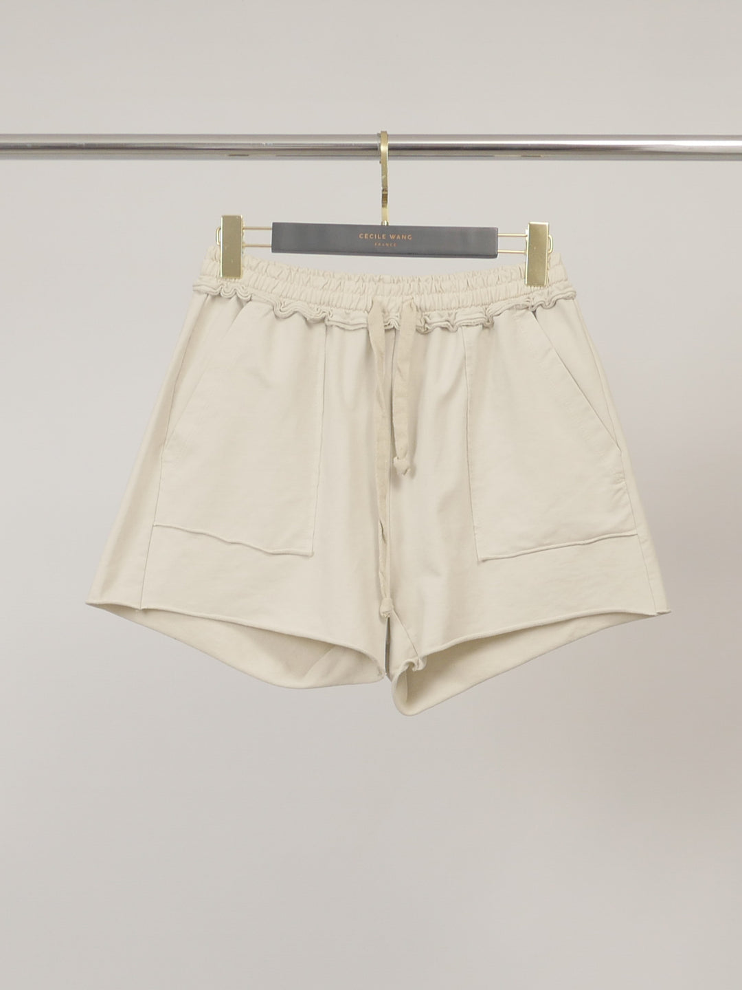 Short en coton à taille volantée CW19716