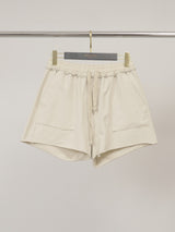 Short en coton à taille volantée CW19716