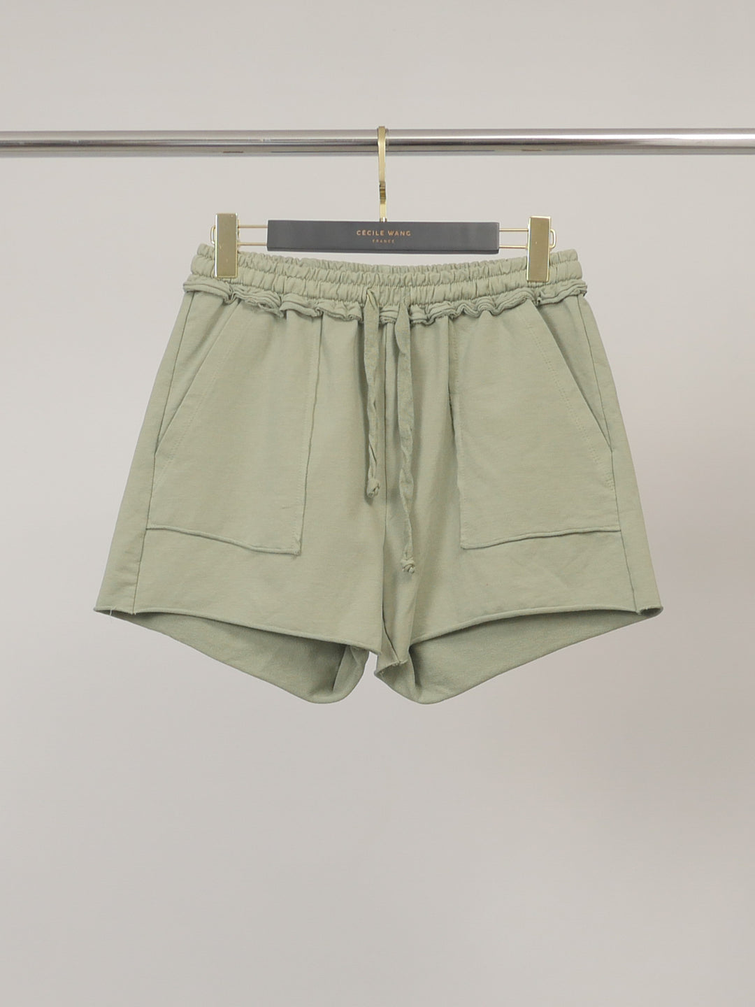 Short en coton à taille volantée CW19716