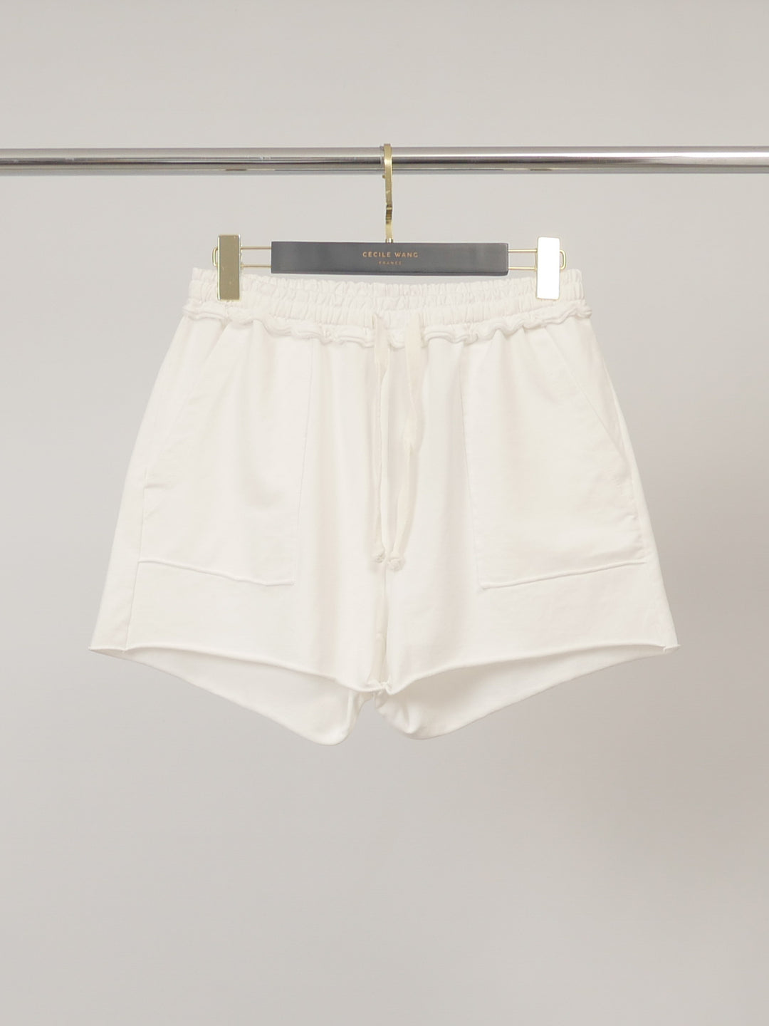Short en coton à taille volantée CW19716