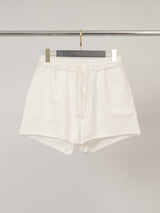 Short en coton à taille volantée CW19716
