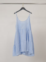Load image into Gallery viewer, Robe courte en lin à bretelles TDM59525L

