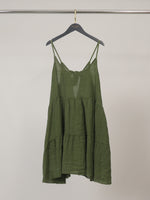 Load image into Gallery viewer, Robe courte en lin à bretelles TDM59525L
