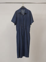 Charger l'image dans la galerie, Robe chemise en denim à taille élastiquée TDM50226
