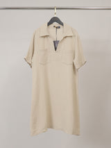 Robe en gaze de coton à poches plaquées TDM33526-2
