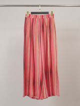 Pantalon large fluide en viscose à rayures TDM19123-76