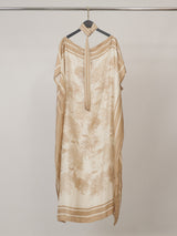 Robe satinée fluide à imprimé paysage KD7850VS-2