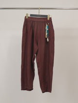 Pantalon en lin à taille élastique CVA825198LI