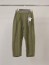 Pantalon en lin à taille élastique CVA825198LI