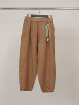 Pantalon en lin à taille élastique CVA825198LI