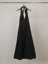 Robe longue en coton mélangé à taille élastiquée TDM58126