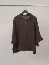 Chemise en lin à manches courtes TDM15324L-2