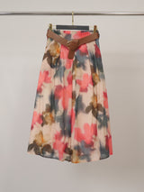 Jupe midi en coton à imprimé fleuri TDM18526-4