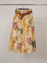 Jupe midi en coton à imprimé fleuri TDM18526-4