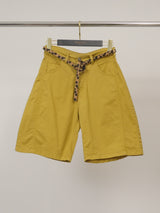 Bermuda ample en coton stretch à ceinture imprimée CVA826152