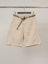 Bermuda ample en coton stretch à ceinture imprimée CVA826152